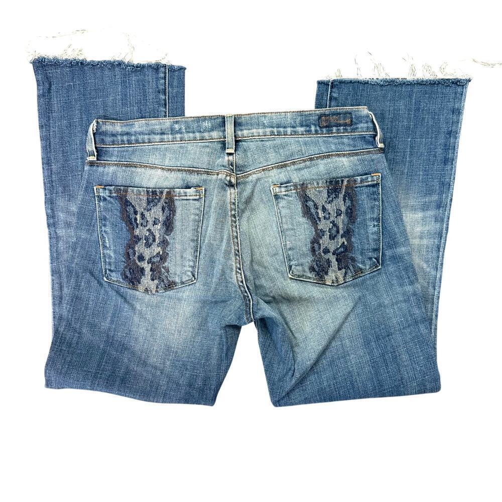 Citizens Of Humanity Kelly Low Waist Bootcut Jeans Y2K Animal Print Cheetah 30 - Picture 9 of 9